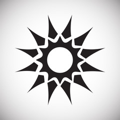 Sun icon on background for graphic and web design. Simple vector sign. Internet concept symbol for website button or mobile app.