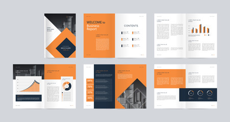 Naklejka na ściany i meble template layout design with cover page for company profile ,annual report , brochures, flyers, presentations, leaflet, magazine, book