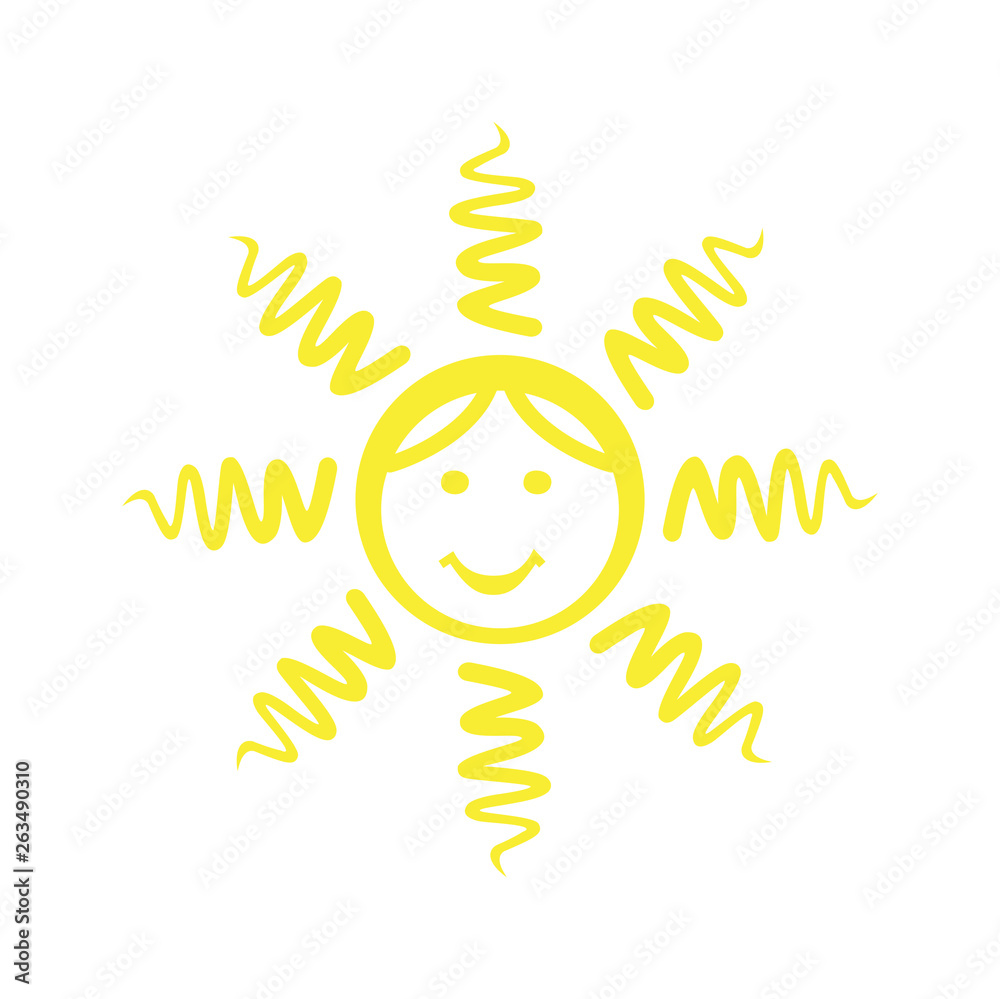 Poster sun icon on background for graphic and web design. simple vector sign. internet concept symbol for w