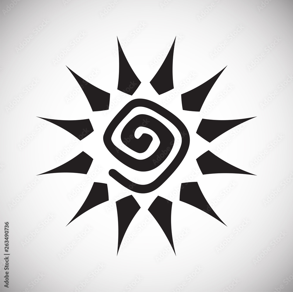Poster sun icon on background for graphic and web design. simple vector sign. internet concept symbol for w