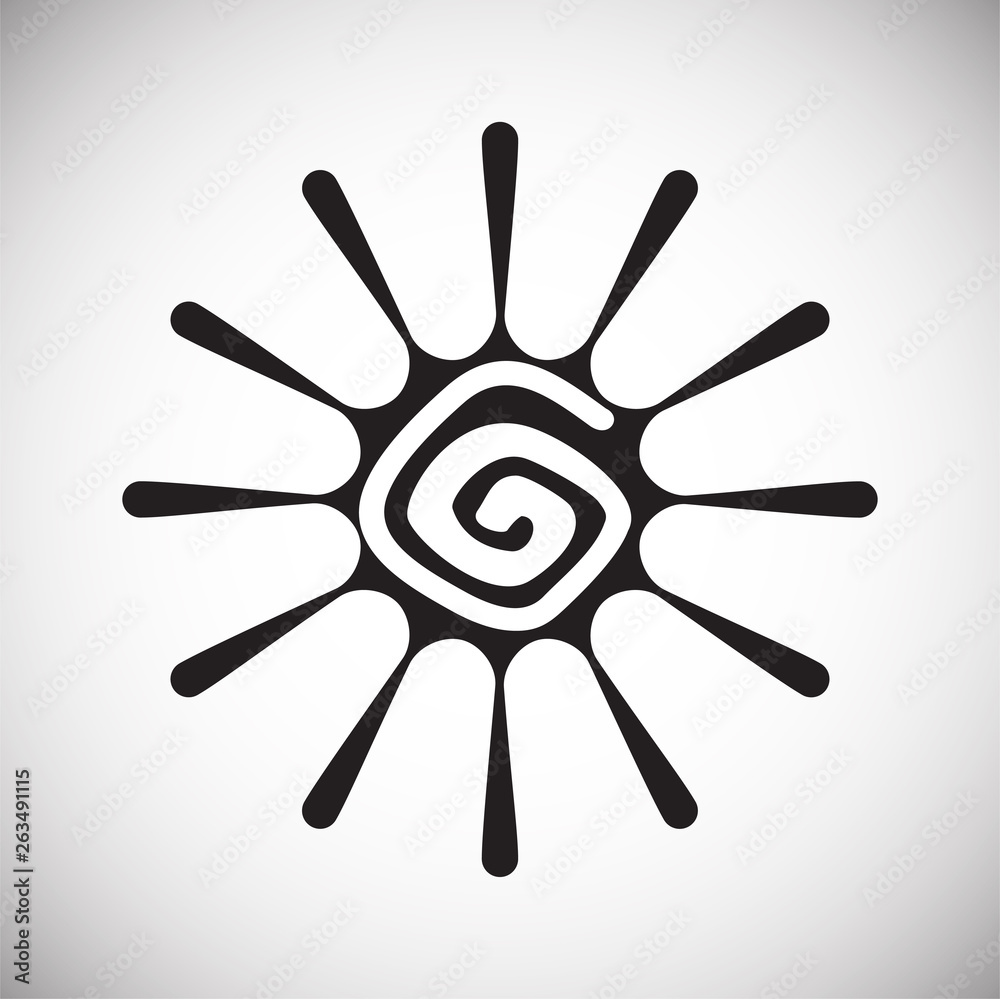 Poster sun icon on background for graphic and web design. simple vector sign. internet concept symbol for w