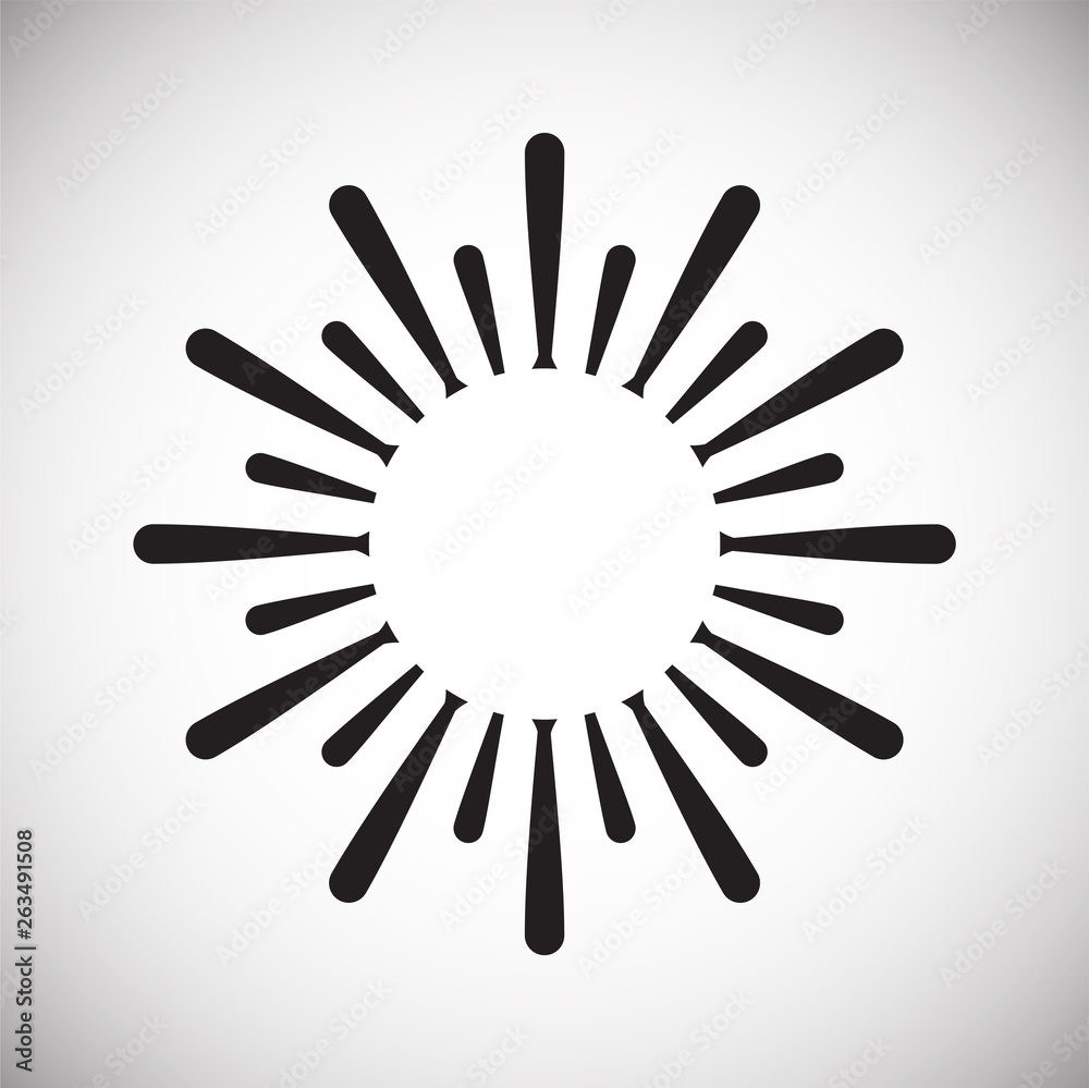 Poster sun icon on background for graphic and web design. simple vector sign. internet concept symbol for w