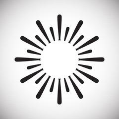 Sun icon on background for graphic and web design. Simple vector sign. Internet concept symbol for website button or mobile app.