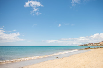 beautiful beach costa calma fuerteventura holiday turquoise water 