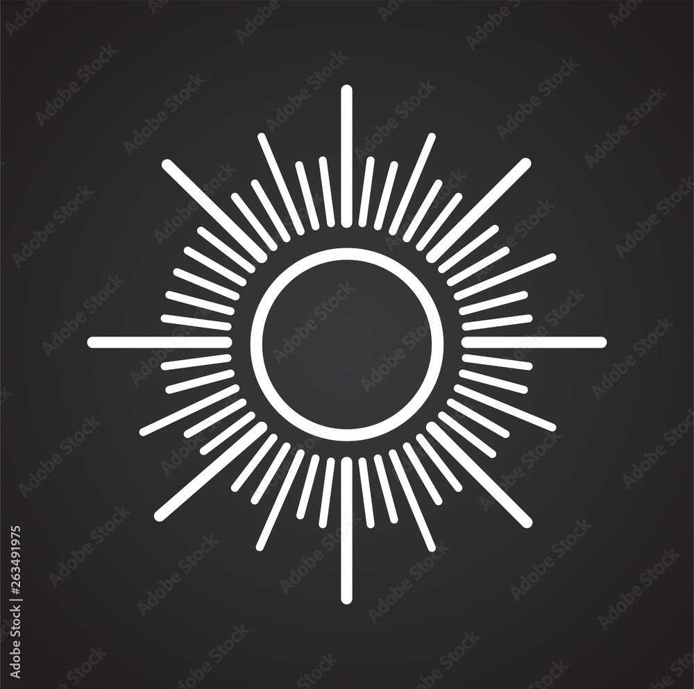 Poster sun icon on background for graphic and web design. simple vector sign. internet concept symbol for w