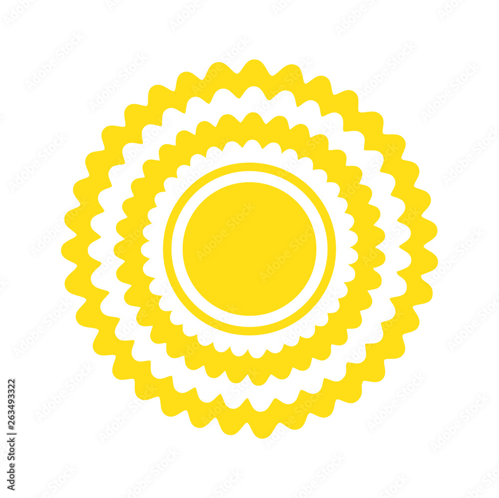 Poster sun icon on background for graphic and web design. simple vector sign. internet concept symbol for w