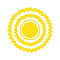 Sun icon on background for graphic and web design. Simple vector sign. Internet concept symbol for website button or mobile app.