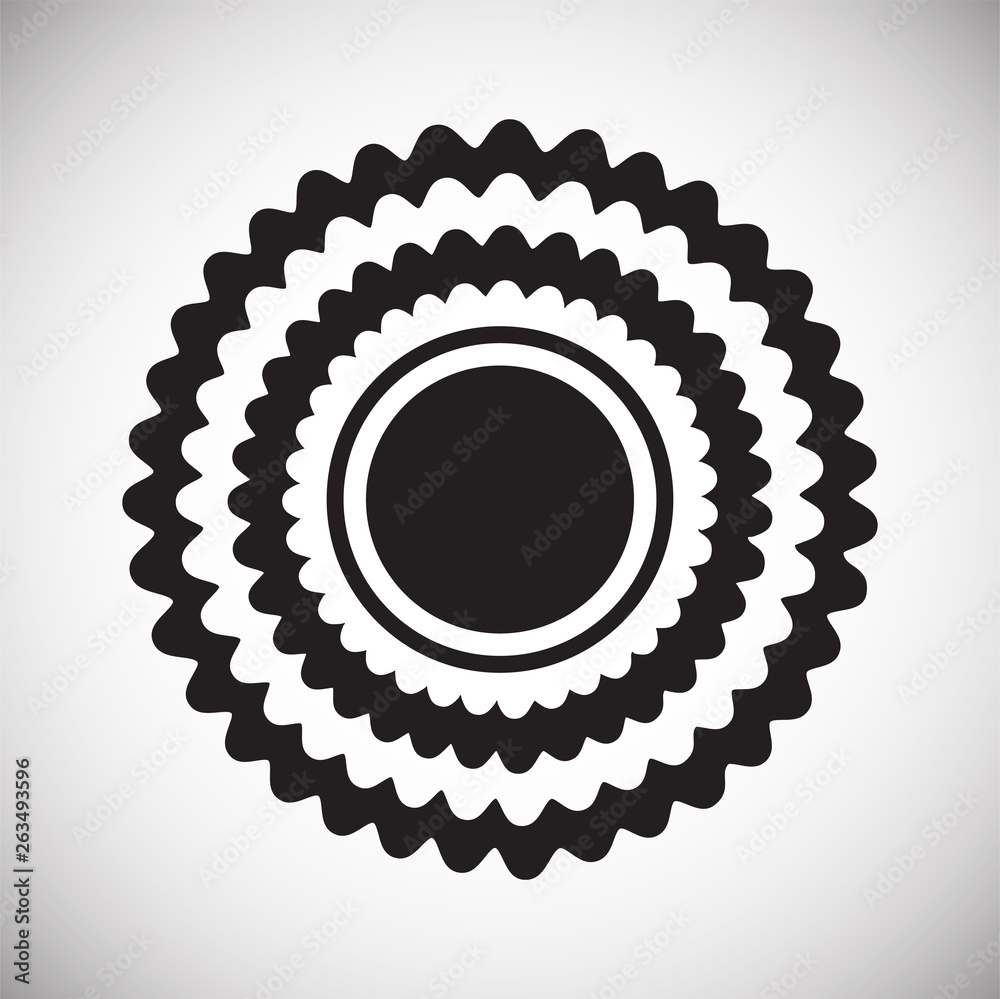Poster sun icon on background for graphic and web design. simple vector sign. internet concept symbol for w