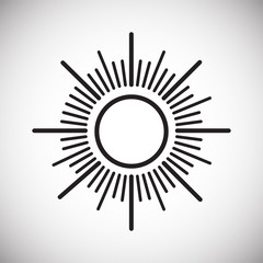 Sun icon on background for graphic and web design. Simple vector sign. Internet concept symbol for website button or mobile app.