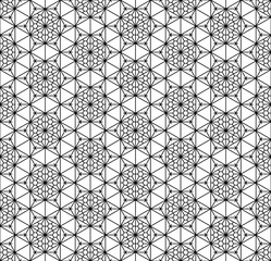 Seamless traditional Japanese ornament Kumiko in black