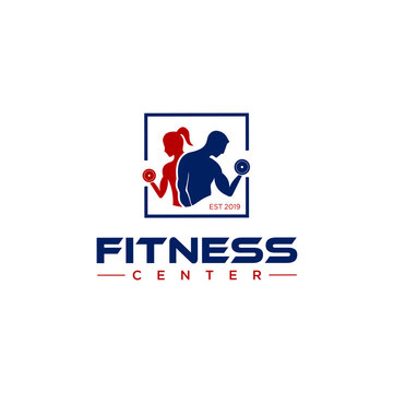 Fitness Center Logo Design .Fitness Gym Logo	