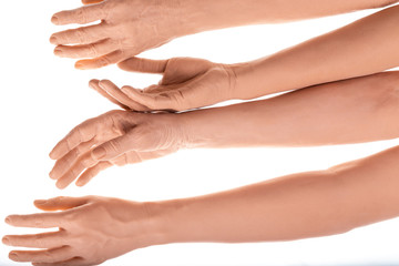 group silicone prosthesis hands, medicine pink implants
