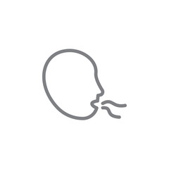 bad breath outline icon. Elements of smoking activities illustration icon. Signs and symbols can be used for web, logo, mobile app, UI, UX