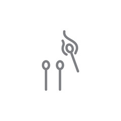 matches outline icon. Elements of smoking activities illustration icon. Signs and symbols can be used for web, logo, mobile app, UI, UX