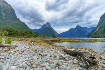 towering peaks at natural wonder milford sound, fjordland, new zealand 22