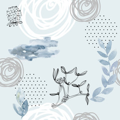 Watercolor abstract pattern