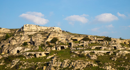 Primitive man caves near Matera, South Italy