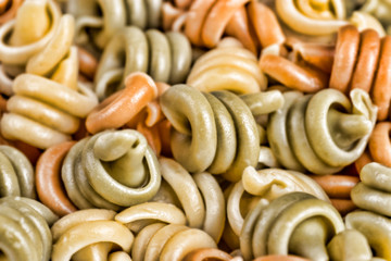 Colorful pasta