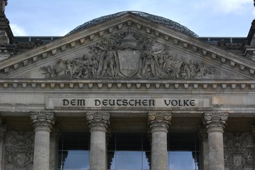 Fototapeta premium Spring Photo of the famous Reichstag Building, seat of the German Parliament (Bundestag) on April 13, 2014, Berlin Mitte district, Germany