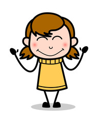 Blush - Retro Cartoon Girl Teen Vector Illustration