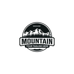 Mountain illustration, outdoor adventure . Vector graphic for t shirt and other uses.