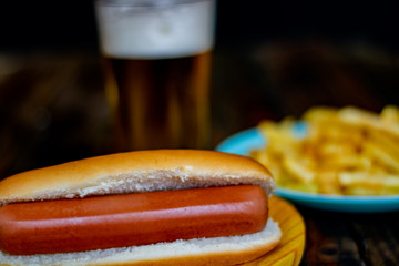 Hot dog and chips