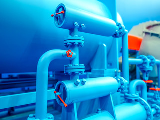 Fuel production. Gas pipeline with valves. Gas distribution system. Liquefied natural gas. Fuel industry. Processing of natural resources.