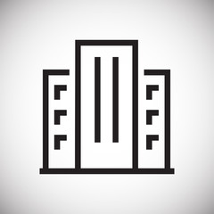 Building line icon on background for graphic and web design. Simple vector sign. Internet concept symbol for website button or mobile app.
