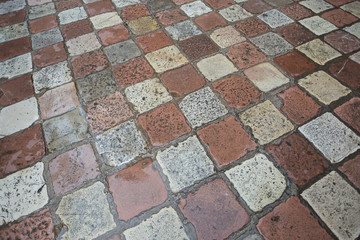 perspective old stone floor