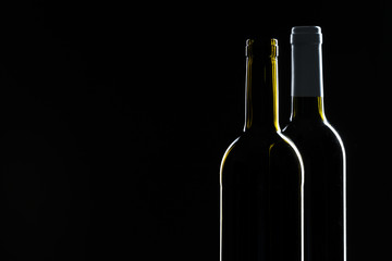Wine bottle mockup. Front view.