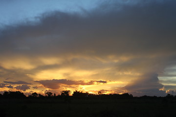 Fototapeta premium Sunset on clouds