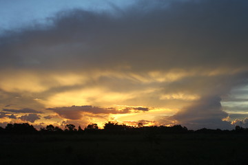 Obraz premium Sunset on clouds