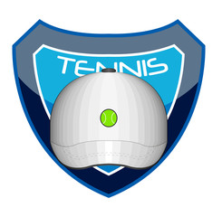 Fototapeta premium Isolated tennis emblem with text. Vector illustration design