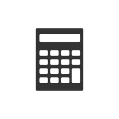 Calculator icon isolated. Accounting symbol. Business calculations mathematics education and finance. Flat design. Vector Illustration