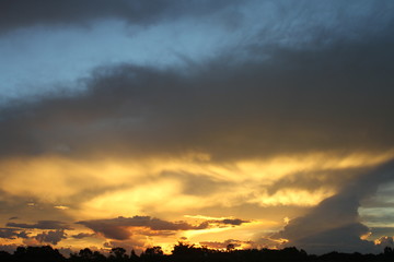 Sunset on clouds