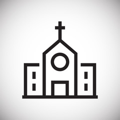 Building line icon on background for graphic and web design. Simple vector sign. Internet concept symbol for website button or mobile app.