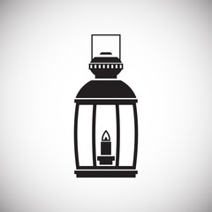 Lantern icon on background for graphic and web design. Simple vector sign. Internet concept symbol for website button or mobile app.
