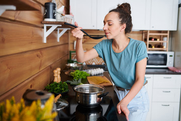 Woman cooking