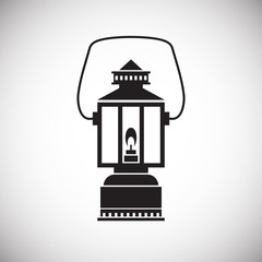 Lantern icon on background for graphic and web design. Simple vector sign. Internet concept symbol for website button or mobile app.