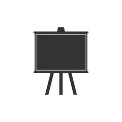 Chalkboard icon isolated. School Blackboard sign. Flat design. Vector Illustration