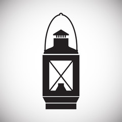Lantern icon on background for graphic and web design. Simple vector sign. Internet concept symbol for website button or mobile app.