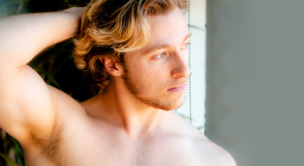 Fototapeta premium Handsome young man face 