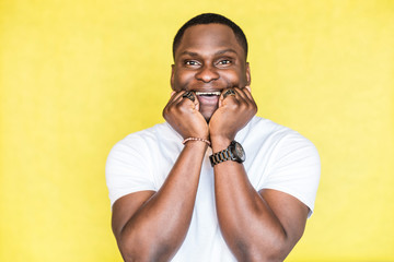 Portrait of a young happy African American man.