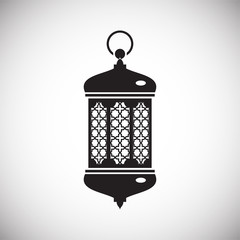 Lantern icon on background for graphic and web design. Simple vector sign. Internet concept symbol for website button or mobile app.