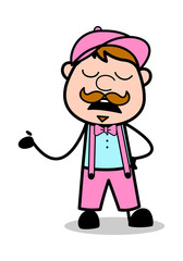 Avoid - Retro Delivery Man Vendor Vector Illustration