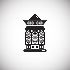 Lantern icon on background for graphic and web design. Simple vector sign. Internet concept symbol for website button or mobile app.