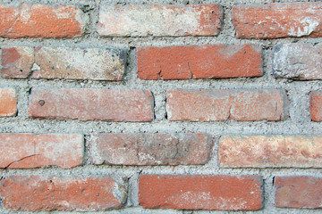 Old red brick wall texture