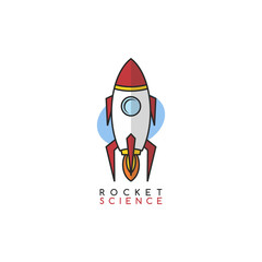 rocket science space voyager theme vector