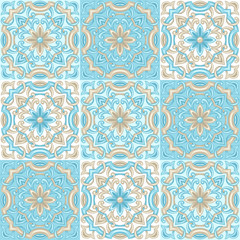 Portuguese azulejo ceramic tile pattern.