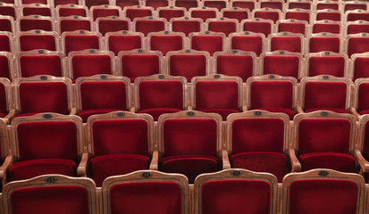 Obraz premium Row of red seats